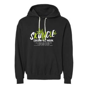 Funny Uncle Weed Smoker Skuncle Marijuana Uncle Garment-Dyed Fleece Hoodie