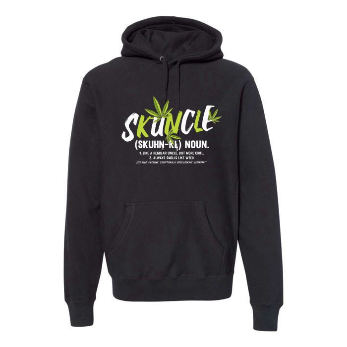 Funny Uncle Weed Smoker Skuncle Marijuana Uncle Premium Hoodie