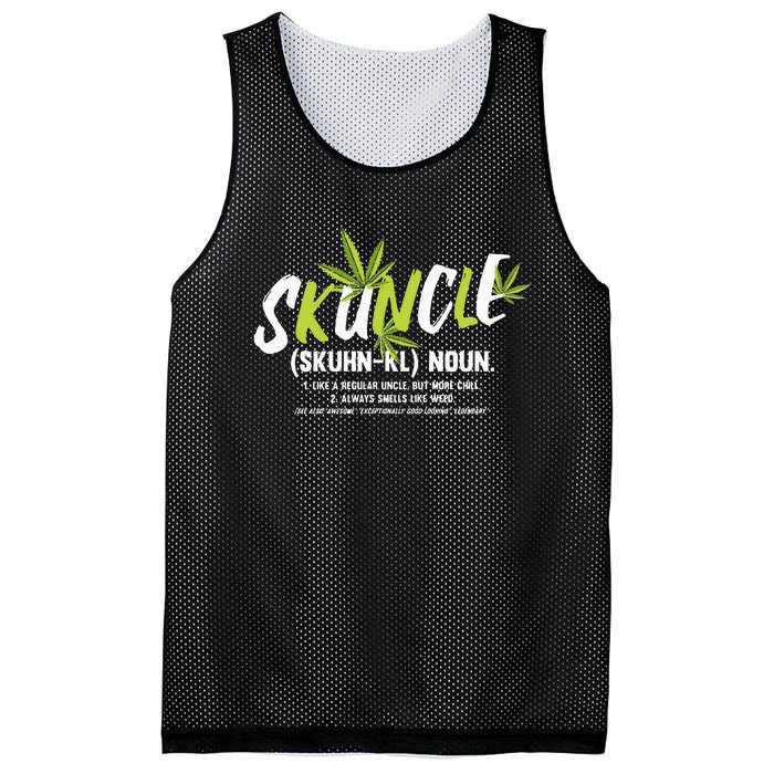 Funny Uncle Weed Smoker Skuncle Marijuana Uncle Mesh Reversible Basketball Jersey Tank