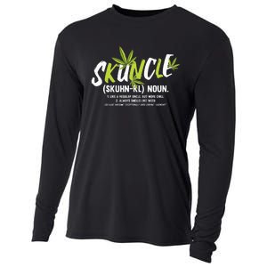 Funny Uncle Weed Smoker Skuncle Marijuana Uncle Cooling Performance Long Sleeve Crew