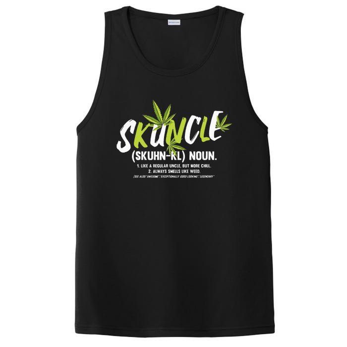 Funny Uncle Weed Smoker Skuncle Marijuana Uncle PosiCharge Competitor Tank