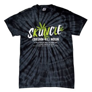 Funny Uncle Weed Smoker Skuncle Marijuana Uncle Tie-Dye T-Shirt