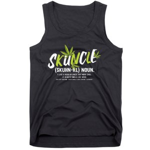 Funny Uncle Weed Smoker Skuncle Marijuana Uncle Tank Top