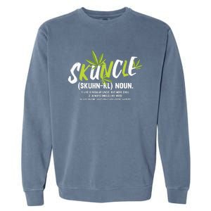 Funny Uncle Weed Smoker Skuncle Marijuana Uncle Garment-Dyed Sweatshirt