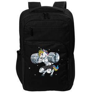 Funny Unicorn Weightlifting Deadlift Fitness Gym Squat Gift Impact Tech Backpack