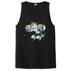 Funny Unicorn Weightlifting Deadlift Fitness Gym Squat Gift PosiCharge Competitor Tank