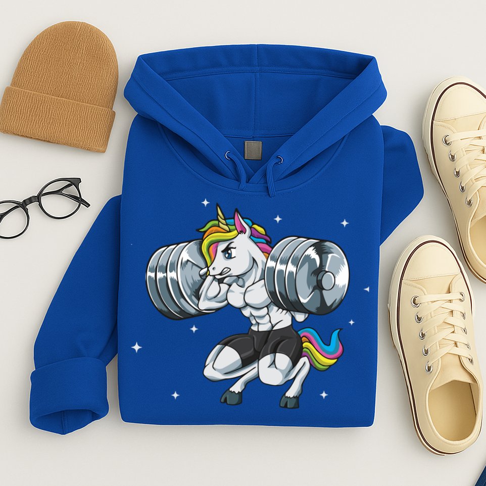 Funny Unicorn Weightlifting Deadlift Fitness Gym Squat Gift Hoodie