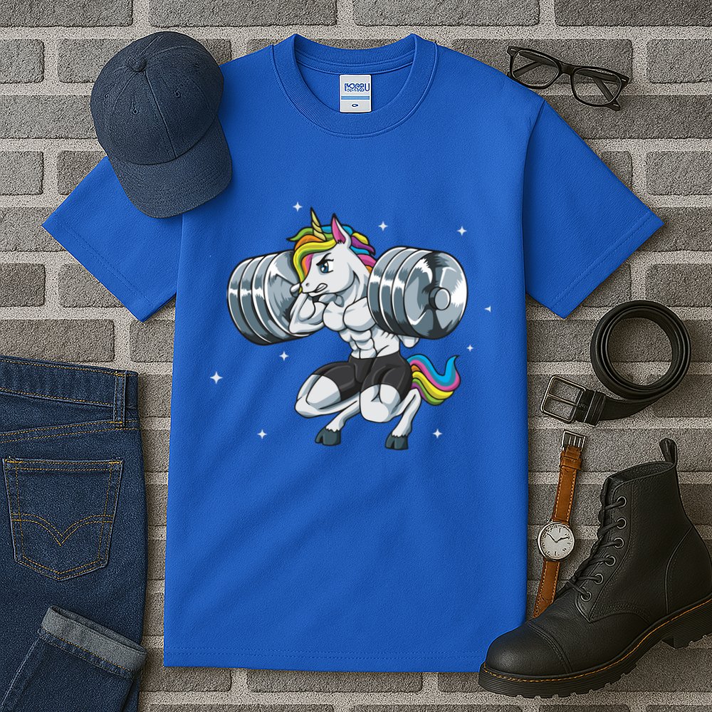 Funny Unicorn Weightlifting Deadlift Fitness Gym Squat Gift Tall T-Shirt