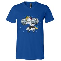 Funny Unicorn Weightlifting Deadlift Fitness Gym Squat Gift V-Neck T-Shirt