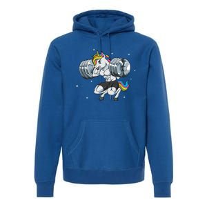 Funny Unicorn Weightlifting Deadlift Fitness Gym Squat Gift Premium Hoodie