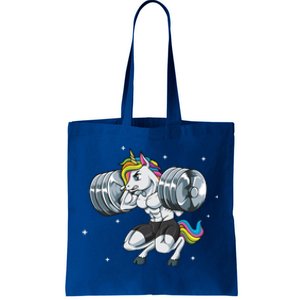 Funny Unicorn Weightlifting Deadlift Fitness Gym Squat Gift Tote Bag