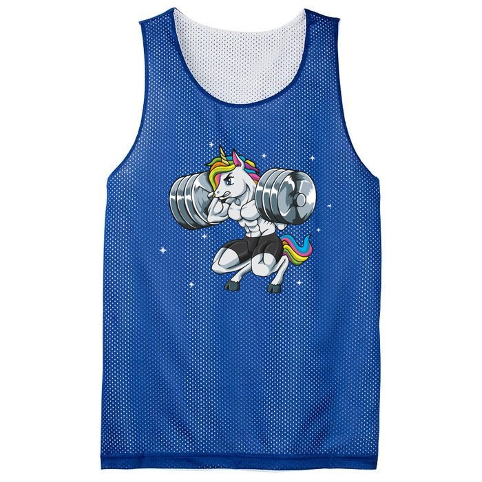 Funny Unicorn Weightlifting Deadlift Fitness Gym Squat Gift Mesh Reversible Basketball Jersey Tank