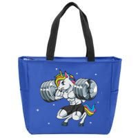 Funny Unicorn Weightlifting Deadlift Fitness Gym Squat Gift Zip Tote Bag