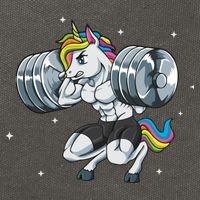 Funny Unicorn Weightlifting Deadlift Fitness Gym Squat Gift Cotton Canvas Backpack