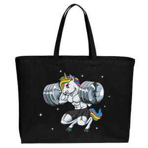 Funny Unicorn Weightlifting Deadlift Fitness Gym Squat Gift Cotton Canvas Jumbo Tote