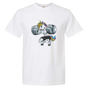 Funny Unicorn Weightlifting Deadlift Fitness Gym Squat Gift Garment-Dyed Heavyweight T-Shirt