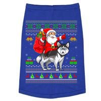 Funny Ugly Xmas Santa Riding Siberian Husky Dog Christmas Gift Doggie Tank