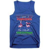 Flamingo Ugly Xmas Sweater I Want A Flamingo For Christmas Gift Tank Top