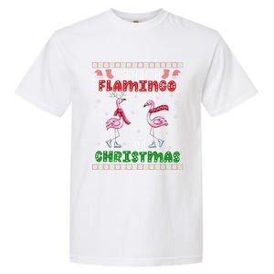 Flamingo Ugly Xmas Sweater I Want A Flamingo For Christmas Gift Garment-Dyed Heavyweight T-Shirt