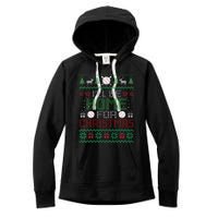 Funny Ugly Xmas ILl Be Home For Christmas Baseball Women's Fleece Hoodie