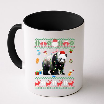 Funny Ugly Xmas Sweater Animals Lights Christmas Panda Bear Great Gift Mug