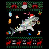 Funny Ugly Xmas Sweater Animals Lights Christmas Shark Meaningful Gift Bucket Hat