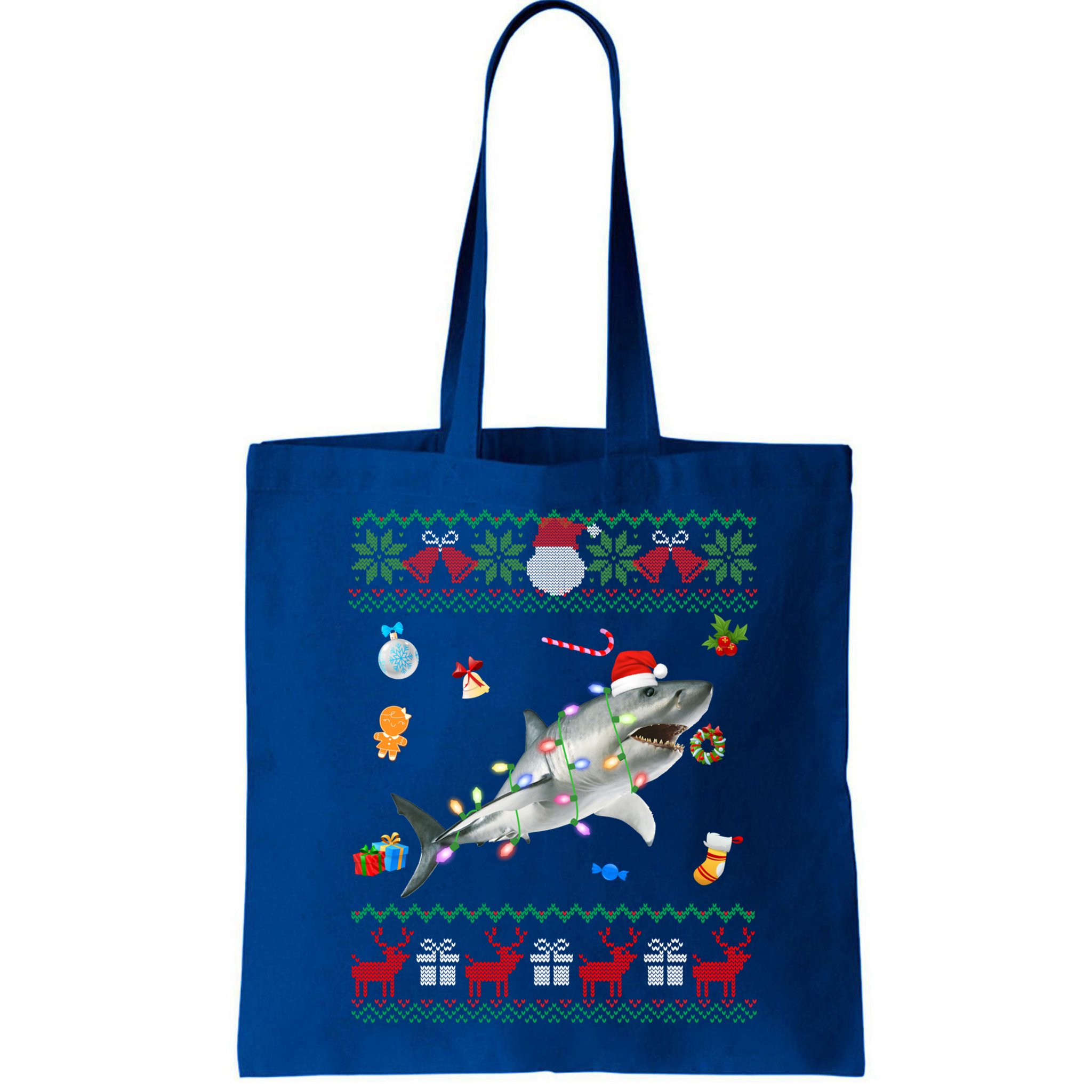 Funny Ugly Xmas Sweater Animals Lights Christmas Shark Meaningful Gift Bag