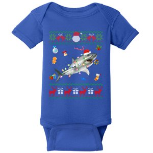 Funny Ugly Xmas Sweater Animals Lights Christmas Shark Meaningful Gift Baby Bodysuit