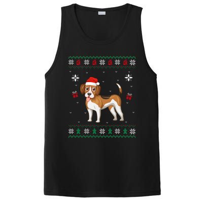 Funny Ugly Xmas Sweater Style Matching Beagle Dog Christmas Gift PosiCharge Competitor Tank