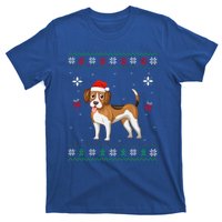 Funny Ugly Xmas Sweater Style Matching Beagle Dog Christmas Gift T-Shirt