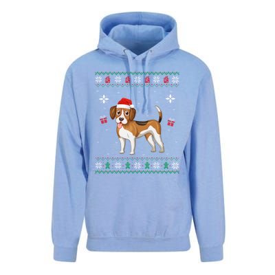 Funny Ugly Xmas Sweater Style Matching Beagle Dog Christmas Gift Unisex Surf Hoodie