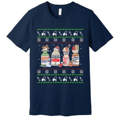 Funny Ugly Xmas Propofol Christmas Nurse Premium T-Shirt