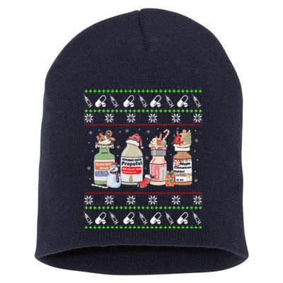 Funny Ugly Xmas Propofol Christmas Nurse Short Acrylic Beanie