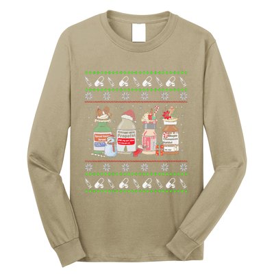 Funny Ugly Xmas Propofol Christmas Nurse Long Sleeve Shirt