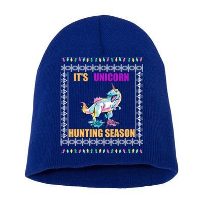 Funny Unicorn Xmas Cute Gift Short Acrylic Beanie