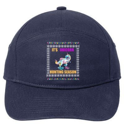 Funny Unicorn Xmas Cute Gift 7-Panel Snapback Hat