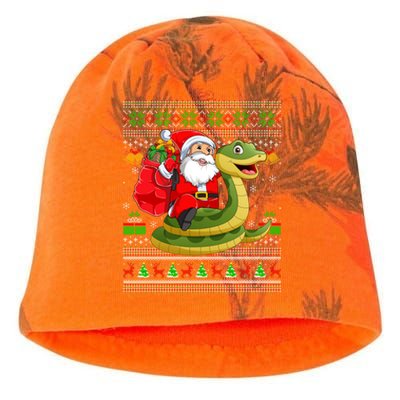 Funny Ugly Xmas Santa Riding Snake Christmas Gift Kati - Camo Knit Beanie