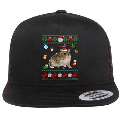 Funny Ugly Xmas Sweater Animals Lights Christmas Hamster Great Gift Flatbill Hat
