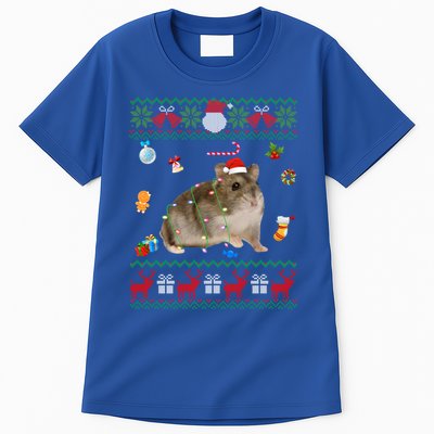 Funny Ugly Xmas Sweater Animals Lights Christmas Hamster Great Gift Tall T-Shirt
