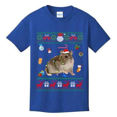 Funny Ugly Xmas Sweater Animals Lights Christmas Hamster Great Gift Kids T-Shirt