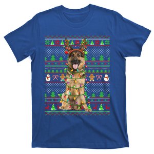 Funny Ugly Xmas Sweater Style Ger Shepherd Dog Christmas Gift T-Shirt