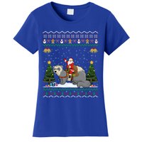 Ferret Ugly Xmas Gift Santa Riding Ferret Christmas Gift Women's T-Shirt