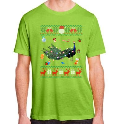 Funny Ugly Xmas Sweater Animals Lights Christmas Peacock Cute Gift Adult ChromaSoft Performance T-Shirt