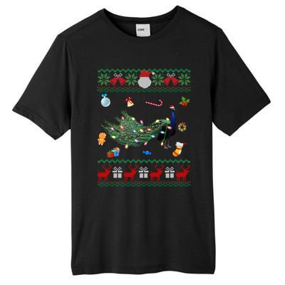 Funny Ugly Xmas Sweater Animals Lights Christmas Peacock Cute Gift Tall Fusion ChromaSoft Performance T-Shirt