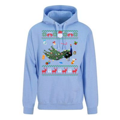 Funny Ugly Xmas Sweater Animals Lights Christmas Peacock Cute Gift Unisex Surf Hoodie