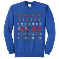 Firefighter Ugly Xmas Fire Fire Truck Christmas Gift Sweatshirt