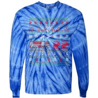 Firefighter Ugly Xmas Fire Fire Truck Christmas Gift Tie-Dye Long Sleeve Shirt