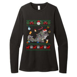 Funny Ugly Xmas Sweater Animals Lights Christmas Chinchilla Gift Womens CVC Long Sleeve Shirt