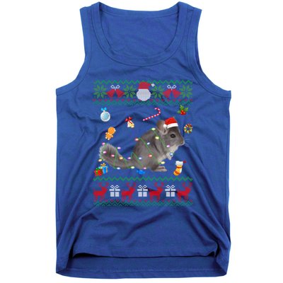 Funny Ugly Xmas Sweater Animals Lights Christmas Chinchilla Gift Tank Top