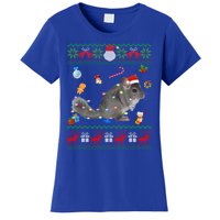 Funny Ugly Xmas Sweater Animals Lights Christmas Chinchilla Gift Women's T-Shirt